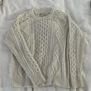 Slouchy Cream Cable Knit